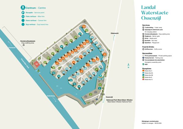 Plattegrond van Landal Waterstaete Ossenzijl