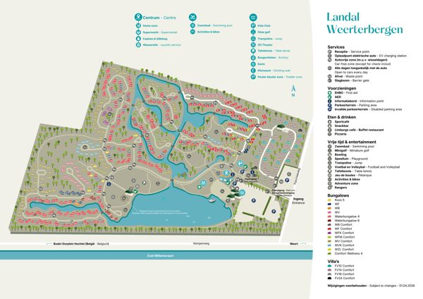 Plattegrond van Landal Weerterbergen