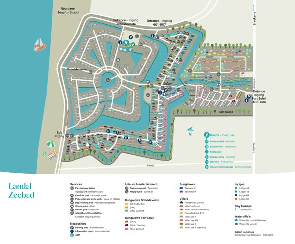 Plattegrond van Landal Zeebad