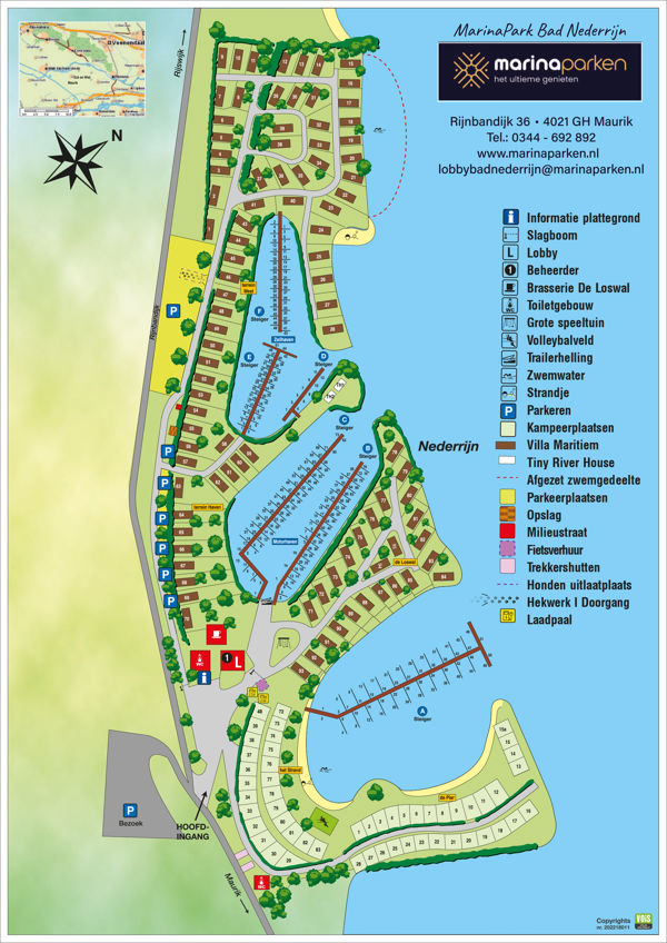 Plattegrond van Marinaparken Bad Nederrijn