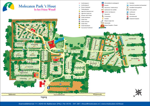 Plattegrond van Molecaten Park 't Hout