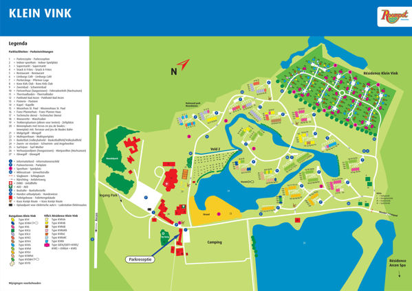 Plattegrond van Résidence Klein Vink