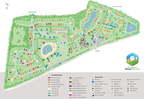 Plattegrond van Resort Arcen
