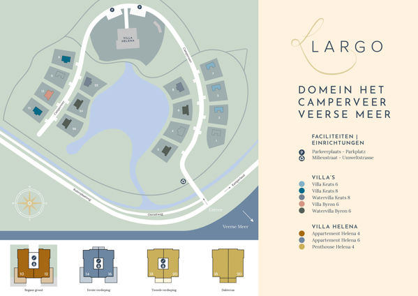 Plattegrond van Roompot Domein het Camperveer