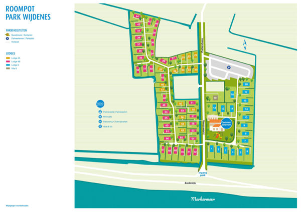 Plattegrond van Roompot Park Wijdenes