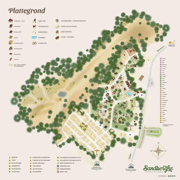 Plattegrond van Sandberghe