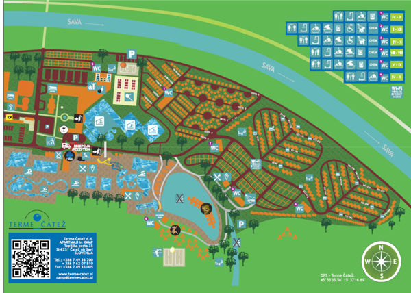 Plattegrond van Terme Catez