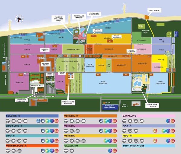 Plattegrond van Union Lido Mare