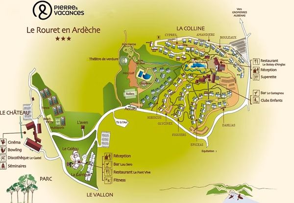 Plattegrond van Vakantiepark Le Rouret
