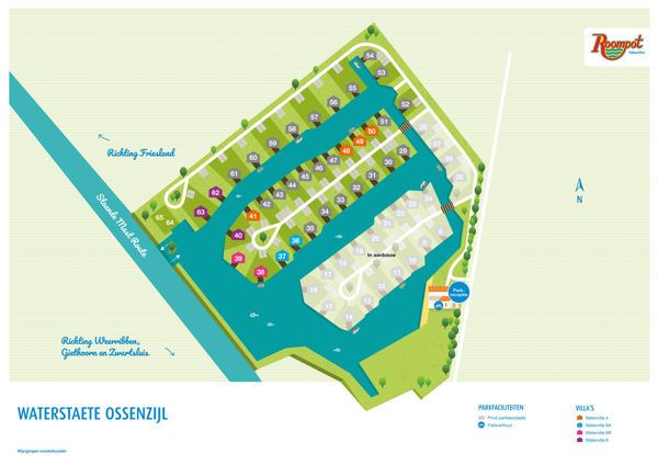 Plattegrond van Waterstaete Ossenzijl
