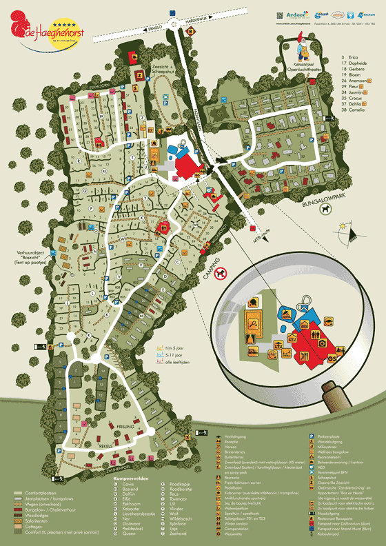 Plattegrond Ardoer Haeghehorst - geplaatst door Vakantiekoffer.nl