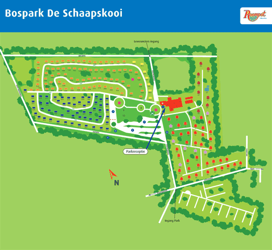 Plattegrond Bospark de Schaapskooi - geplaatst door Vakantiekoffer.nl