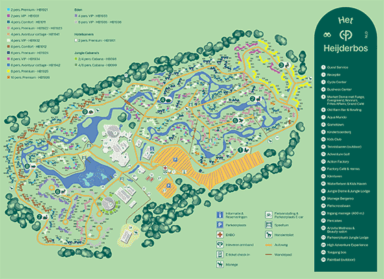 Plattegrond Center Parcs Het Heijderbos - geplaatst door Vakantiekoffer.nl