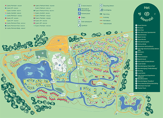 Plattegrond Center Parcs Het Meerdal - geplaatst door Vakantiekoffer.nl