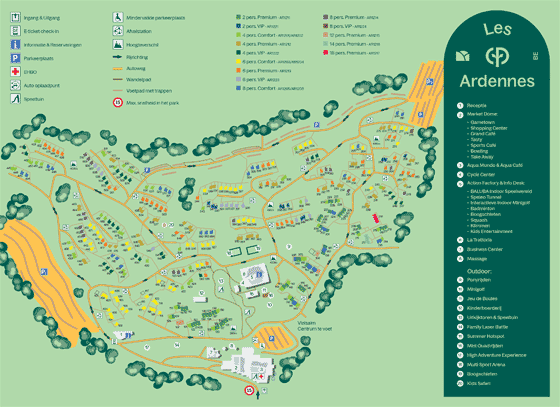 Plattegrond Center Parcs Les Ardennes - geplaatst door Vakantiekoffer.nl