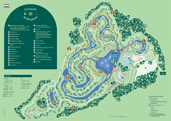 Plattegrond Center Parcs Les Hauts de Bruyères - geplaatst door Vakantiekoffer.nl