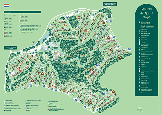 Plattegrond Center Parcs Les Trois Forêts - geplaatst door Vakantiekoffer.nl