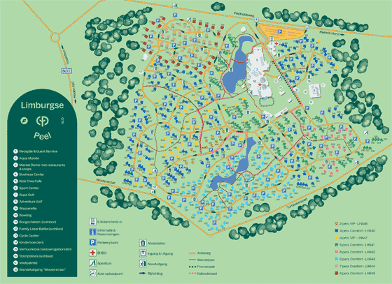 Plattegrond Center Parcs Limburgse Peel - geplaatst door Vakantiekoffer.nl