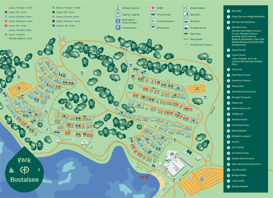 Plattegrond Center Parcs Park Bostalsee - geplaatst door Vakantiekoffer.nl