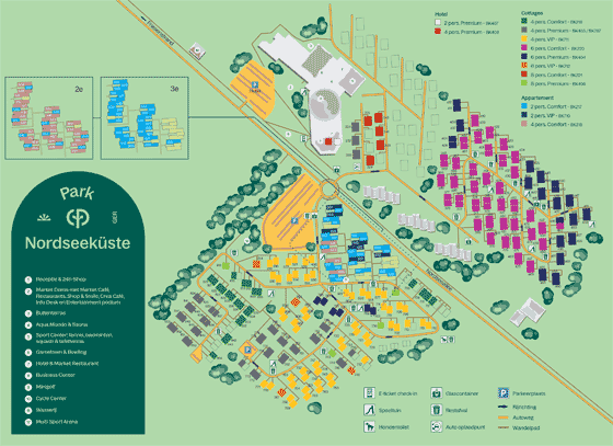 Plattegrond Center Parcs Park Nordseeküste - geplaatst door Vakantiekoffer.nl