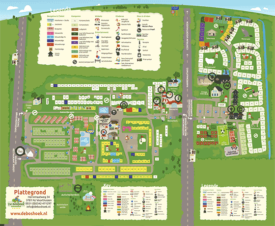 Plattegrond De Boshoek - geplaatst door Vakantiekoffer.nl