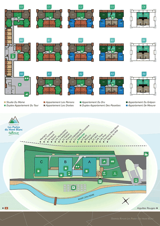 Plattegrond Dormio Les Portes Du Mont Blanc - geplaatst door Vakantiekoffer.nl