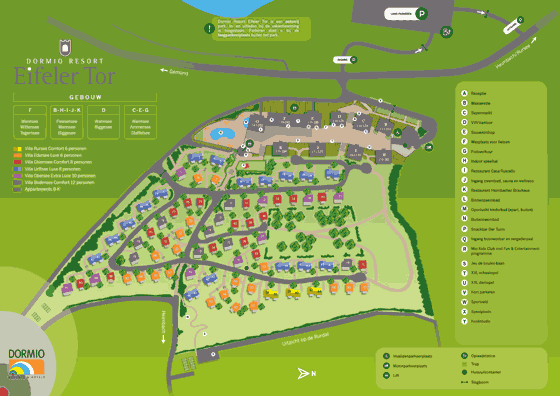 Plattegrond Dormio Resort Eifeler Tor - geplaatst door Vakantiekoffer.nl