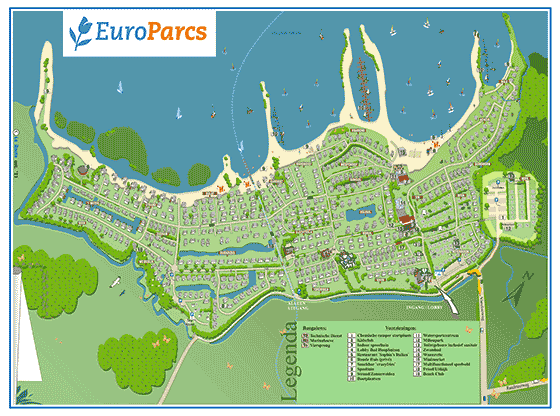 Plattegrond EuroParcs Bad Hoophuizen - geplaatst door Vakantiekoffer.nl