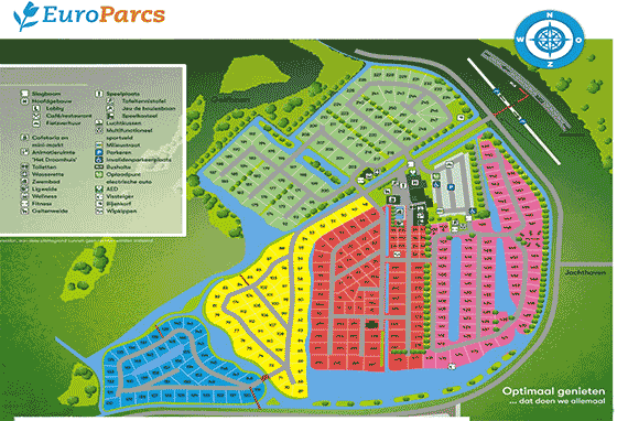 Plattegrond EuroParcs Buitenhuizen - geplaatst door Vakantiekoffer.nl