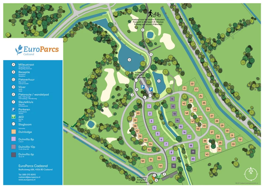 Plattegrond EuroParcs Cadzand