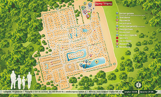 Plattegrond EuroParcs De Achterhoek - geplaatst door Vakantiekoffer.nl