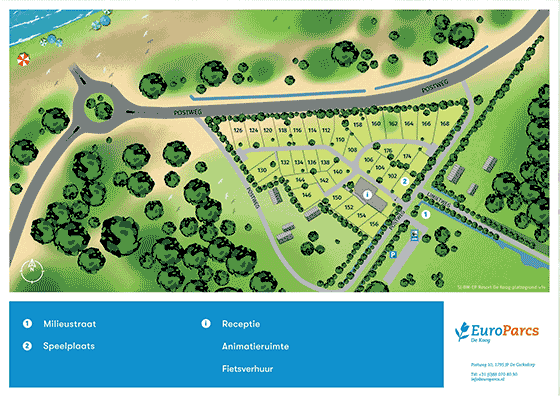 Plattegrond EuroParcs De Koog - geplaatst door Vakantiekoffer.nl