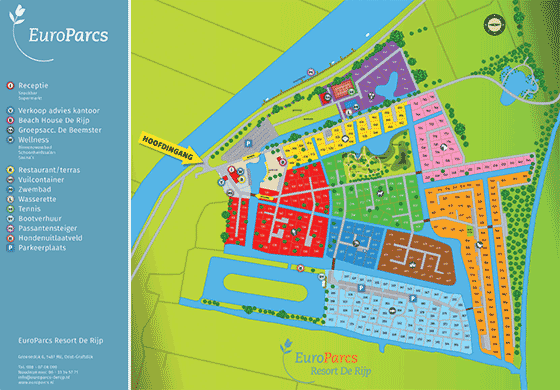 Plattegrond EuroParcs De Rijp - geplaatst door Vakantiekoffer.nl