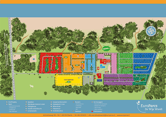 Plattegrond EuroParcs De Wije Werelt - geplaatst door Vakantiekoffer.nl
