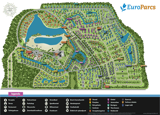 Plattegrond EuroParcs De Zanding - geplaatst door Vakantiekoffer.nl