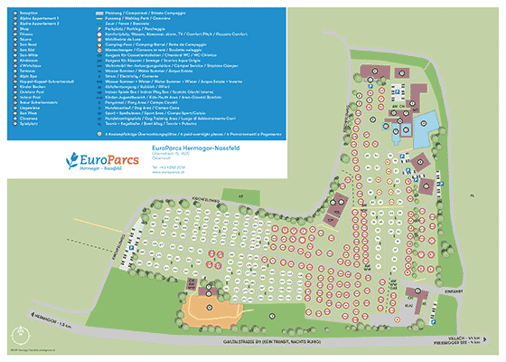 Plattegrond EuroParcs Hermagor-Nassfeld - geplaatst door Vakantiekoffer.nl