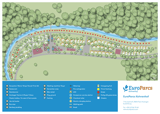 Plattegrond EuroParcs Kohnenhof - geplaatst door Vakantiekoffer.nl