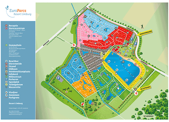 Plattegrond EuroParcs Limburg - geplaatst door Vakantiekoffer.nl