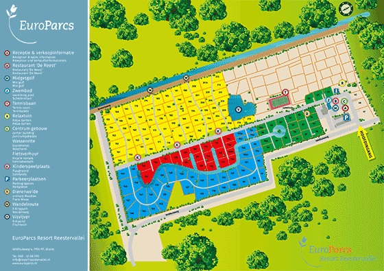 Plattegrond EuroParcs Reestervallei - geplaatst door Vakantiekoffer.nl