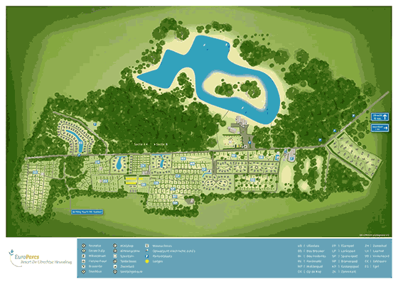 Plattegrond EuroParcs Utrechtse Heuvelrug - geplaatst door Vakantiekoffer.nl
