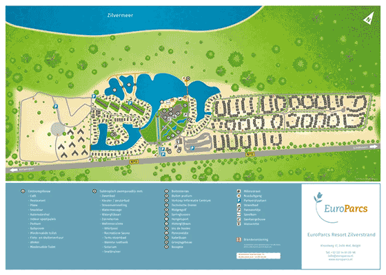 Plattegrond EuroParcs Zilverstrand - geplaatst door Vakantiekoffer.nl