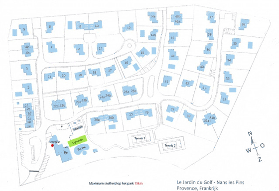 Plattegrond FranceComfort - Le Jardin du Golf - geplaatst door Vakantiekoffer.nl