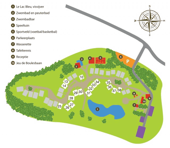 Plattegrond FranceComfort - Le Lac Bleu - geplaatst door Vakantiekoffer.nl