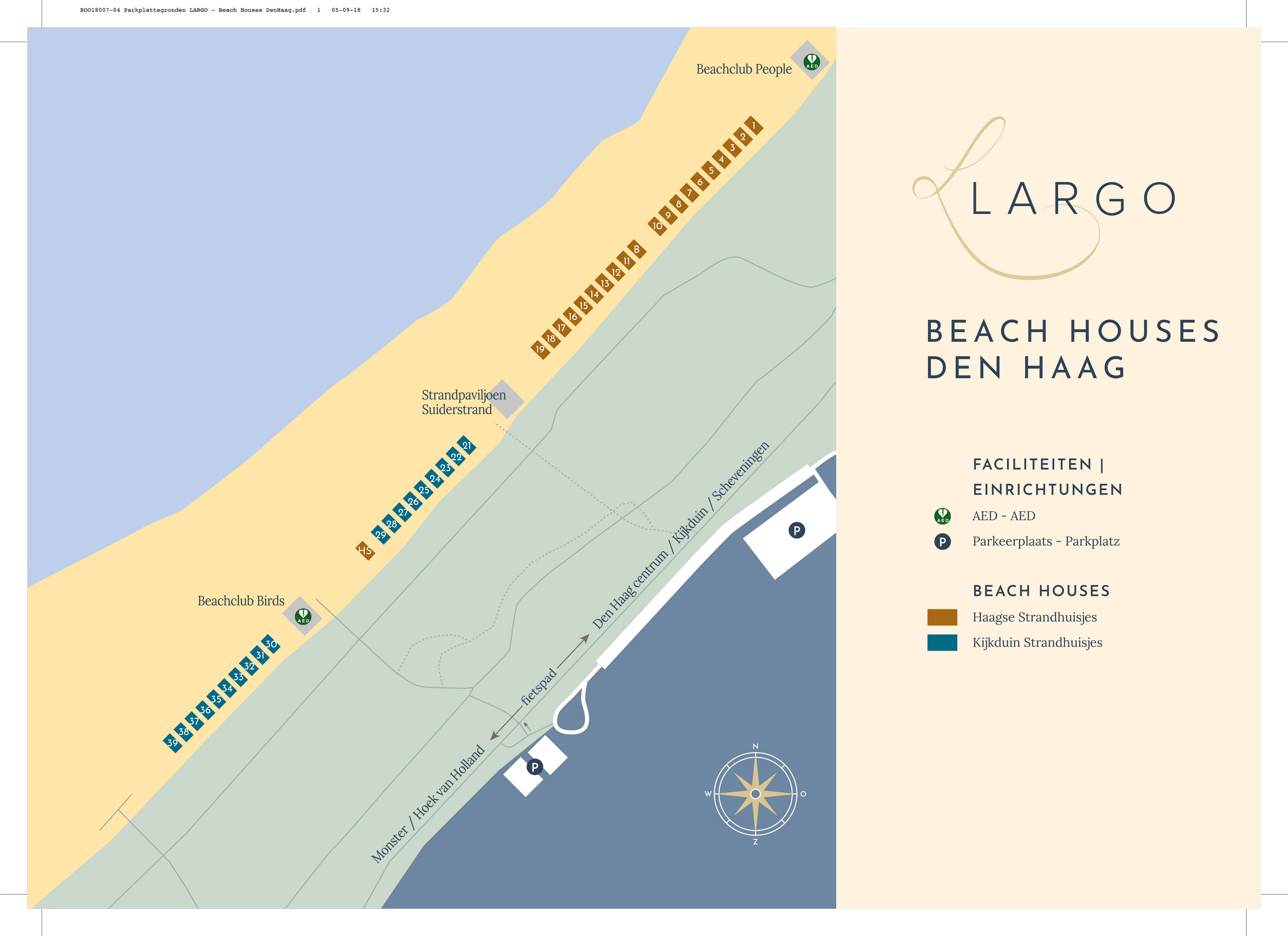 Plattegrond Haagse Strandhuisjes