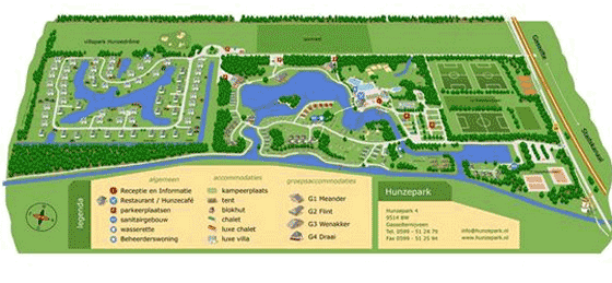 Plattegrond Hunzepark - geplaatst door Vakantiekoffer.nl