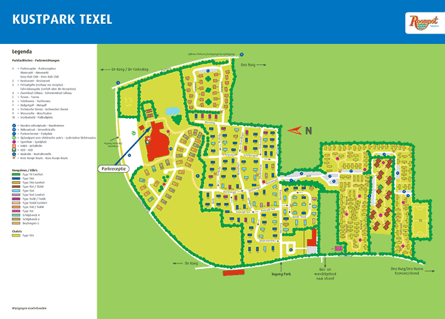 Plattegrond Kustpark Texel - geplaatst door Vakantiekoffer.nl