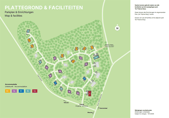Plattegrond Landal Buytenplaets Rhenen - geplaatst door Vakantiekoffer.nl