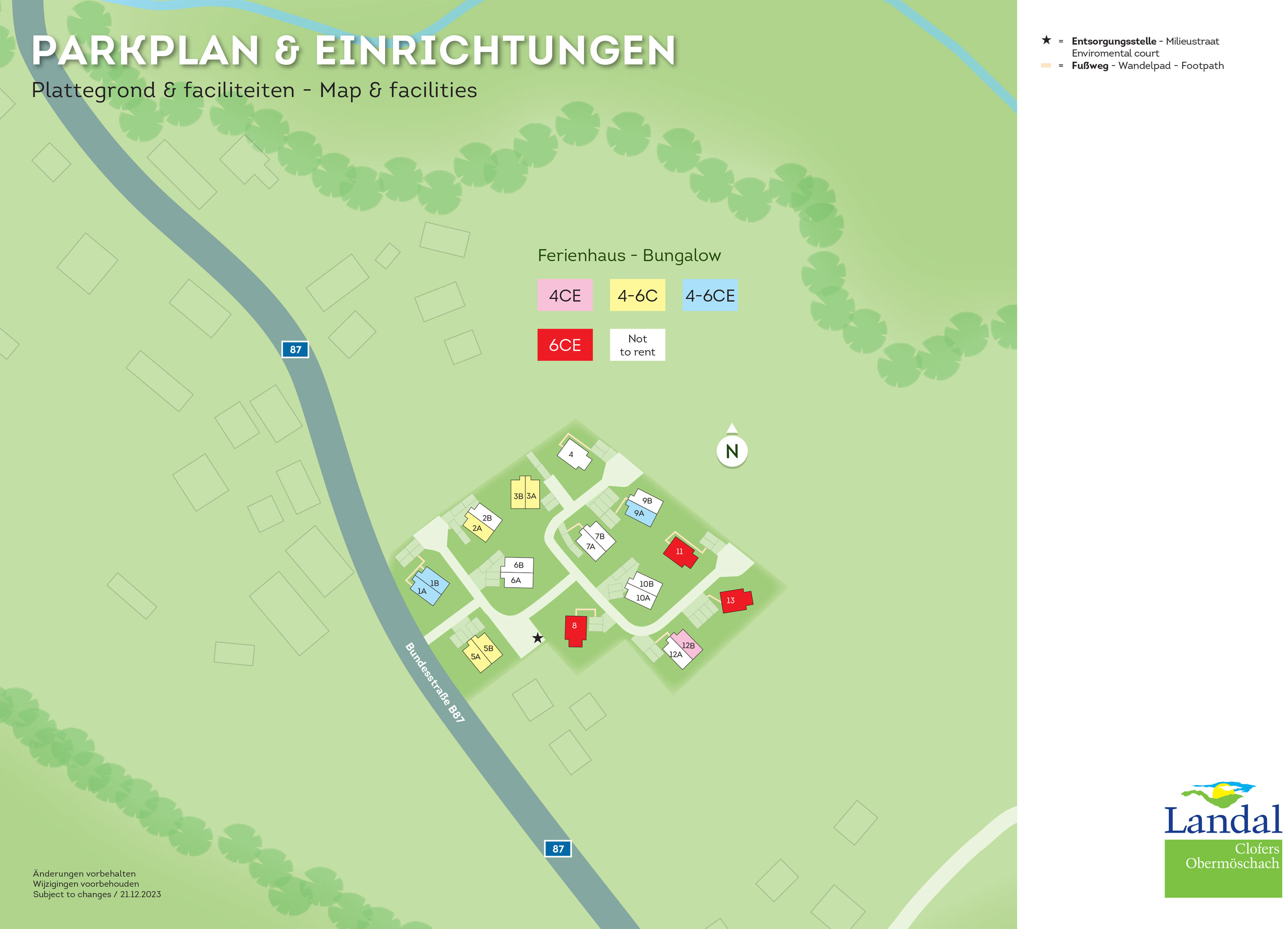 Plattegrond Landal Clofers Obermöschach