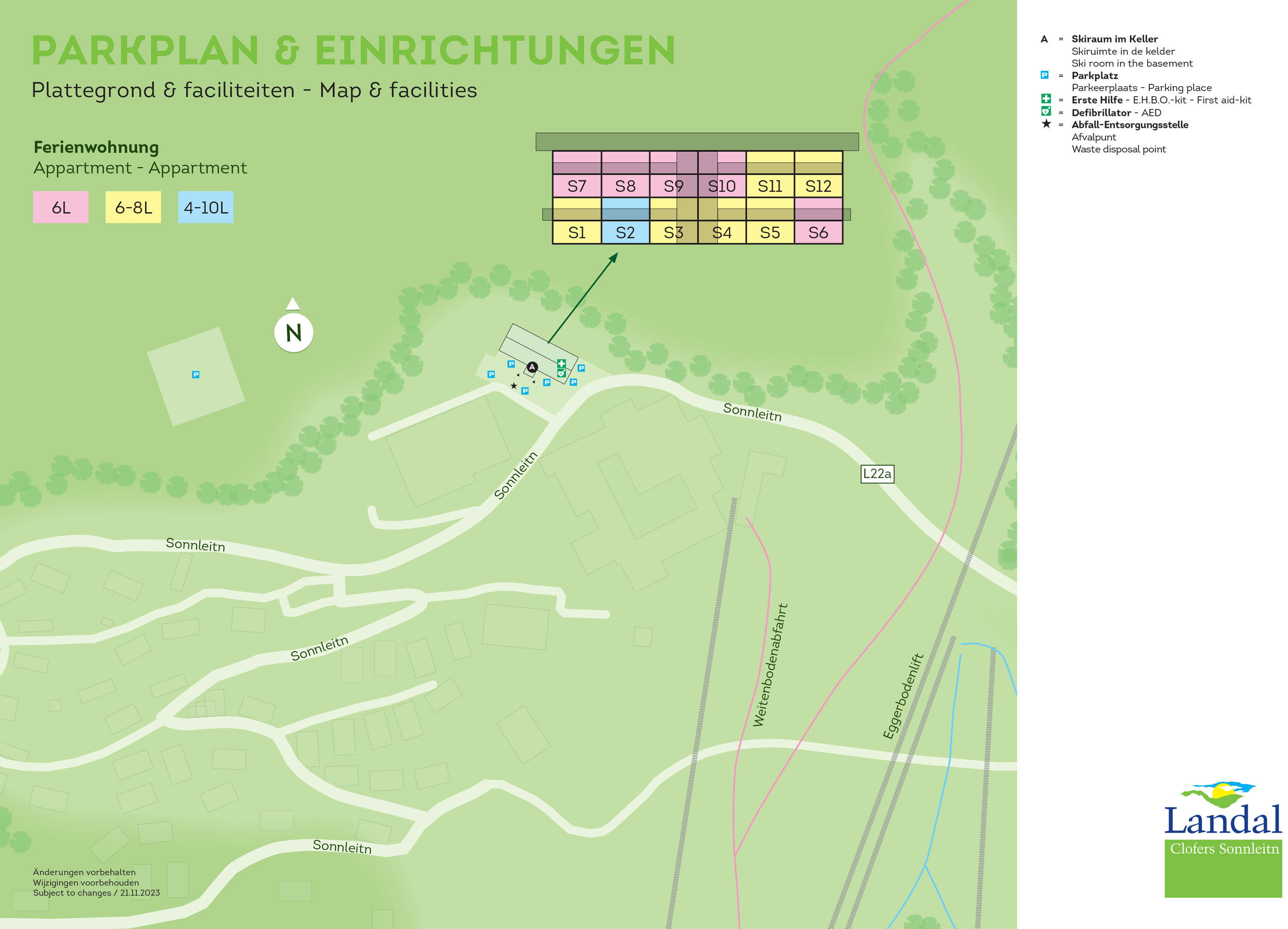 Plattegrond Landal Clofers Sonnleitn