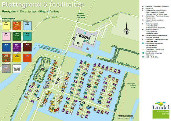 Plattegrond Landal De Reeuwijkse Plassen - geplaatst door Vakantiekoffer.nl